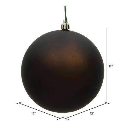 Vickerman 12" Chocolate Matte Ball Ornament