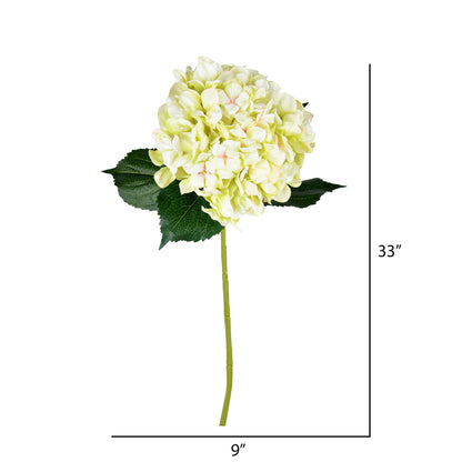 Vickerman 33'' Artificial Green Hydrangea Spray. Includes 2 sprays per pack.