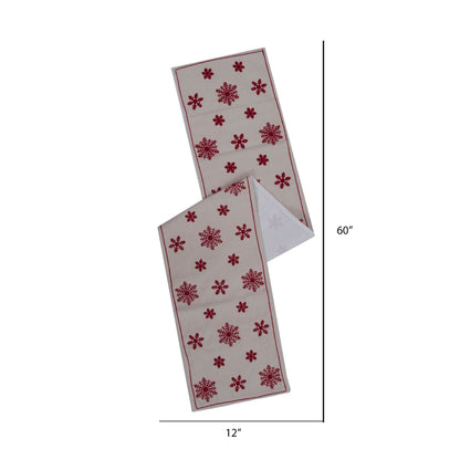 Vickerman 12" x 60" Let It Snow Table Runner