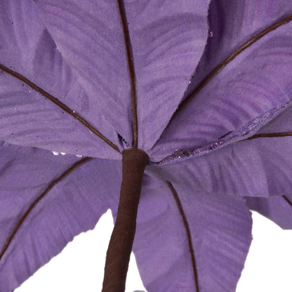 Vickerman 24" Lavender Velvet Sequin Trim Poinsettia 3 per bag.