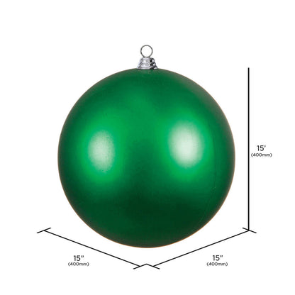 Vickerman 15.75" Green Matte Ball Ornament
