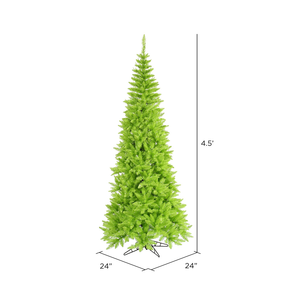 Vickerman 4.5' Lime Fir Slim Artificial Christmas Tree Unlit