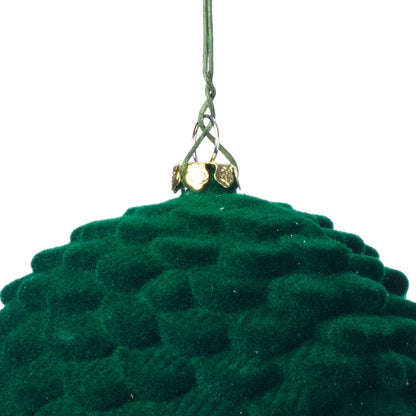 Vickerman 7" Moss Green Flocked Pinecone Christmas Ornament Pack of 2