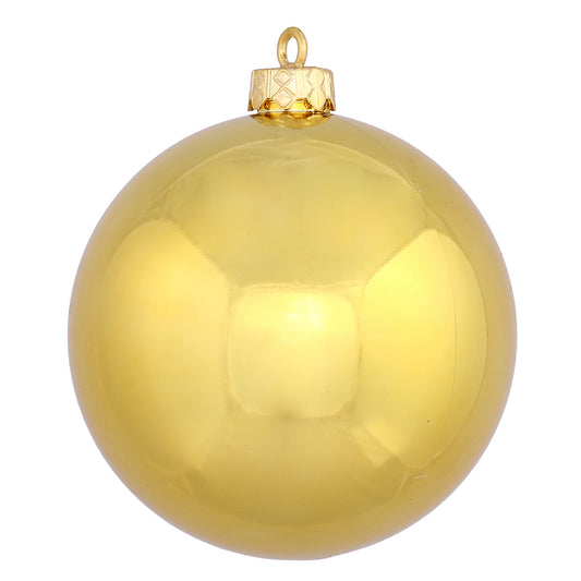 Vickerman 3" Gold Shiny Ball Ornament 12 per Bag