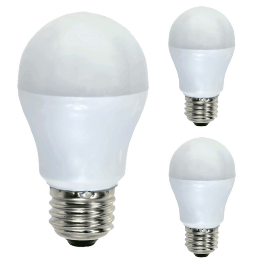 Damar A15 LED Purple Light Bulb 5W 140 Lumen E26 Medium Screw Base for Party Decoration Holiday Lighting Small Light Bulb 120V 200° Beam Angle White Finish Turns Purple When Lit Pack of 3