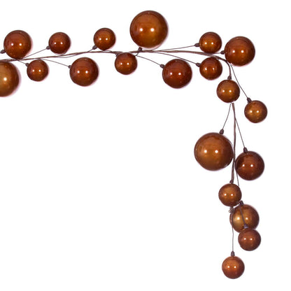 Vickerman 10' Copper Pearl Branch Ball Wire Garland.