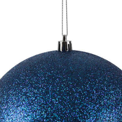 Vickerman 6" Midnight Blue 4-Finish Ball Ornament Assortment 4 per Box