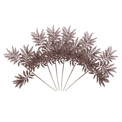 Vickerman 22" Chocolate Glitter Sumac Artificial Christmas Spray. Includes 6 sprays per pack.