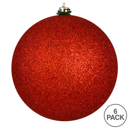 Vickerman 4" Bittersweet Glitter Ball Ornament 6 per Bag