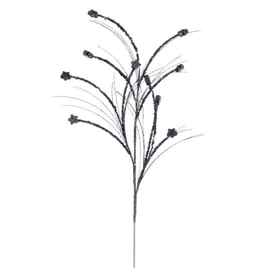 Vickerman 36" Pewter Mini Star Glitter Spray 6 per bag.