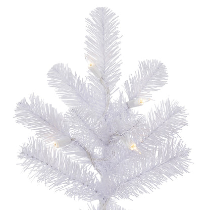 Vickerman 6.5' Crystal White Pine Slim Artificial Christmas Tree 450 Clear Dura-lit Incandescent Lights