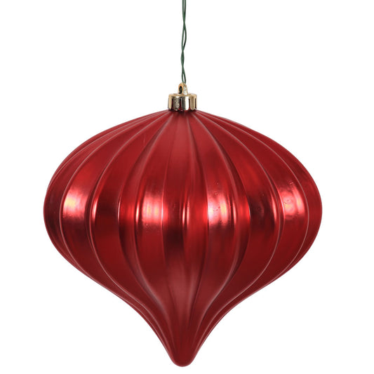 Vickerman 5.7" Burnished Orange Matte Onion Christmas Ornament UV treated Set of 3