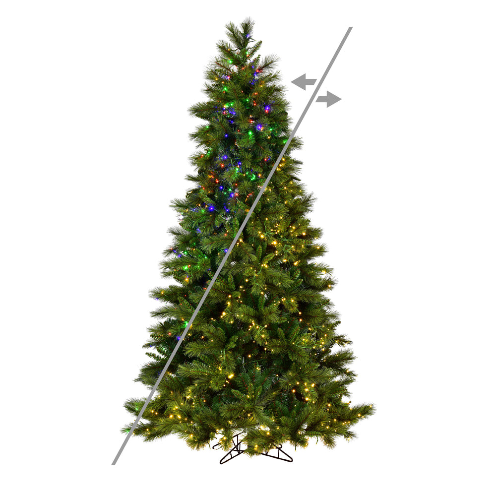 Vickerman 6.5' x 40" Brighton Pine Artificial Christmas Tree with LED Color Changing Lights