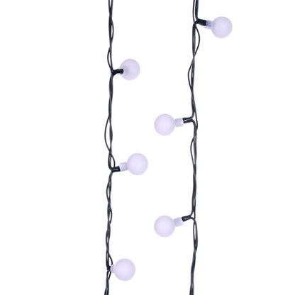 Vickerman 100 Light Multicolor LED Indoor/Outdoor 8 Function Cherry Light Set with Remote Control.