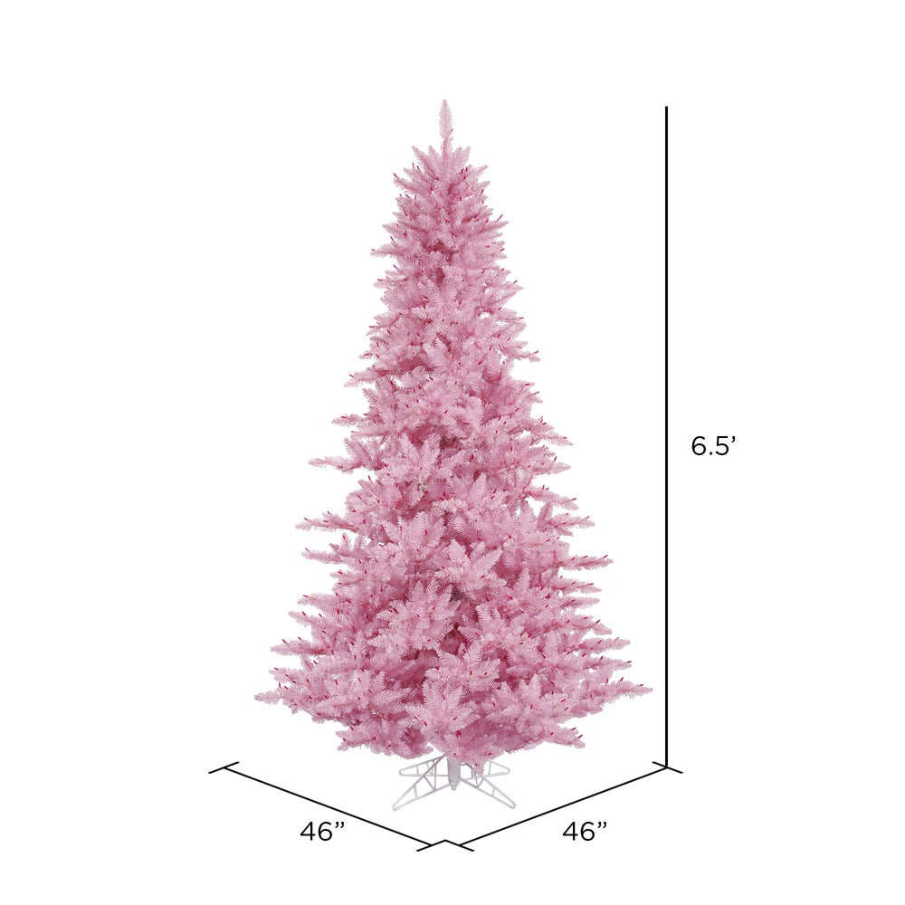 Vickerman 6.5' Pink Fir Artificial Christmas Tree Unlit