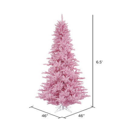 Vickerman 6.5' Pink Fir Artificial Christmas Tree Unlit