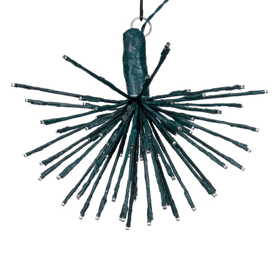 Vickerman 80Lt x 16" Green Starburst Pure White 5mm Twinkle LED Lights.