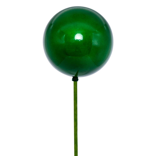 Vickerman 4" x 18" Green Pearl Ball Ornament Stick 6 per bag.