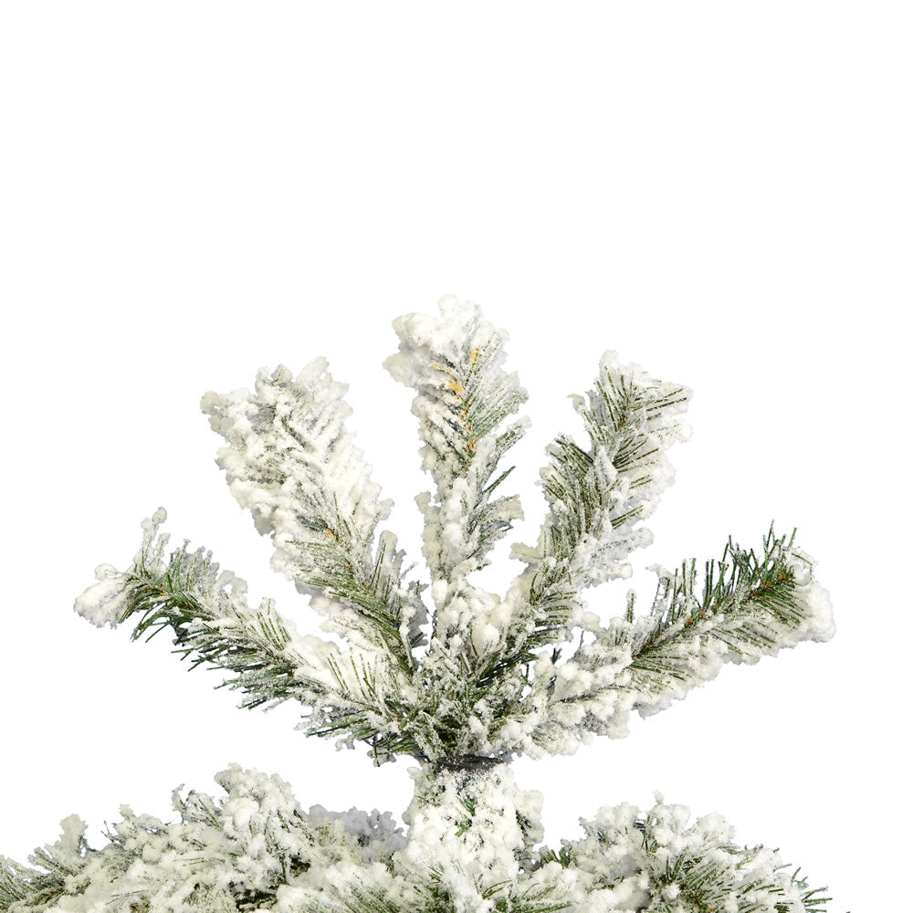 Vickerman 7.5' x 36" Flocked Pacific Pencil Artificial Christmas Tree Unlit