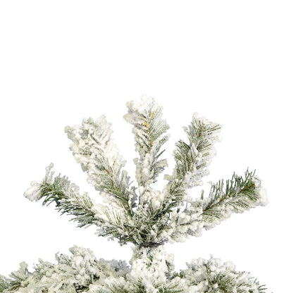 Vickerman 7.5' x 36" Flocked Pacific Pencil Artificial Christmas Tree Unlit