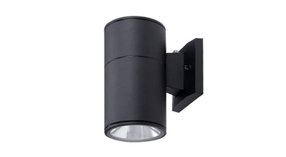 ASD Lighting LED Outdoor Wall Cylinder Round Up or Down 9W 120V 3000/4000/5000K with Photocell Black ETL