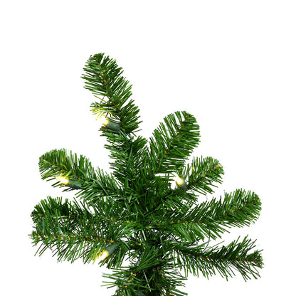 Vickerman 7.5' Green Upside Down Artificial Christmas Tree Warm White LED Dura-lit Lights