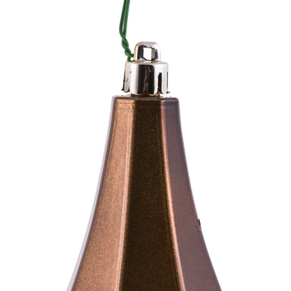 Vickerman 8" Mocha Candy Finish Diamond Finial Ornament Pack of 2