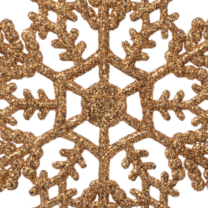 Vickerman 4" Rose Gold Glitter Snowflake Christmas Ornament 24 per Box