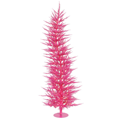 Vickerman 4' Pink Laser Artificial Christmas Tree Pink Dura-lit LED Lights