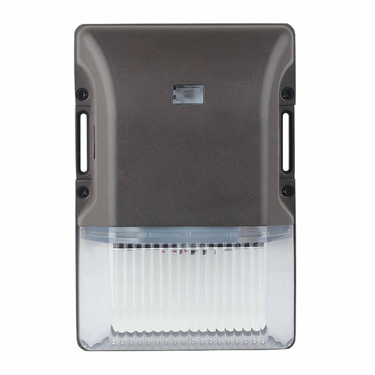 Westgate Mini WallPack Adj. 15-30W Adj. Cct 30/40/50K, Photocell, Outdoor Lighting, 15W/20W/30W, 135 Lumens/W, 3000K/4000K/5000K, Dark Bronze Finish