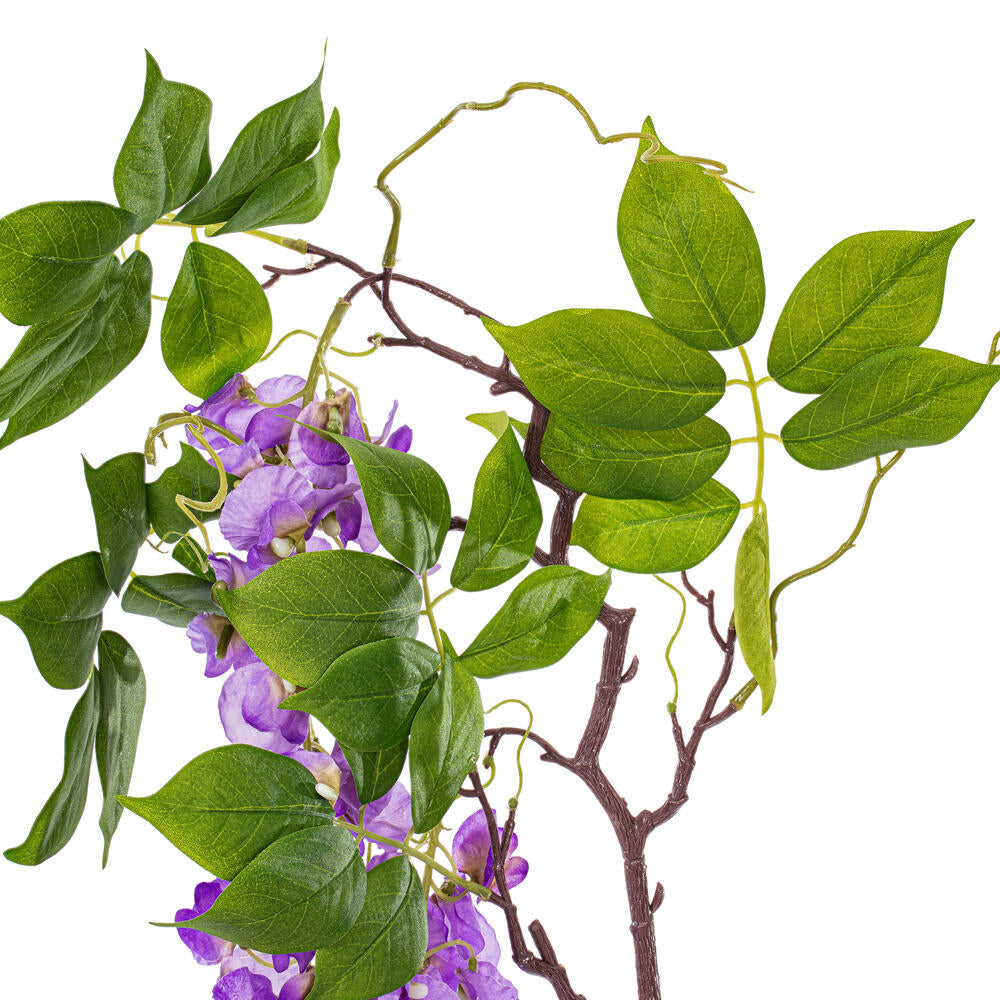 Vickerman 56" Artificial Purple Wisteria And Foliage Hanging Spray