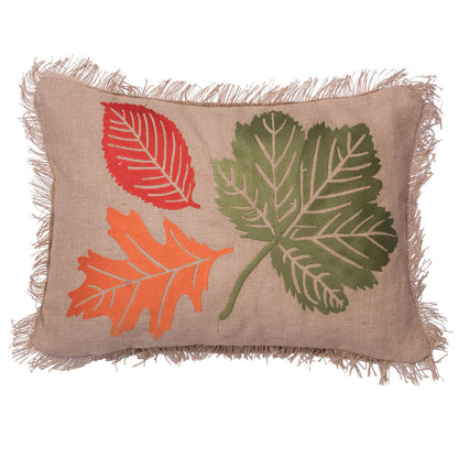 Vickerman Decorative 18" x 18" Harvest Leaves Pillow