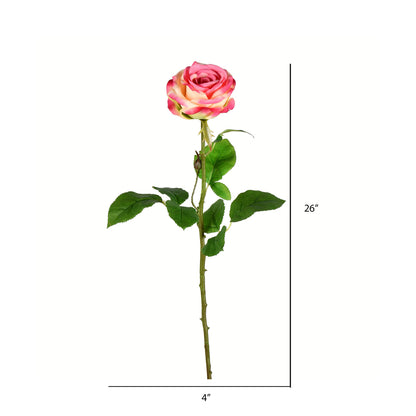 Vickerman 26" Artificial Light Pink Rose Stem 6 per Bag