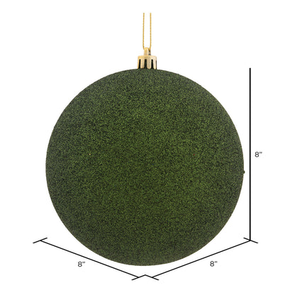 Vickerman 8" Moss Green Glitter Ball Ornament