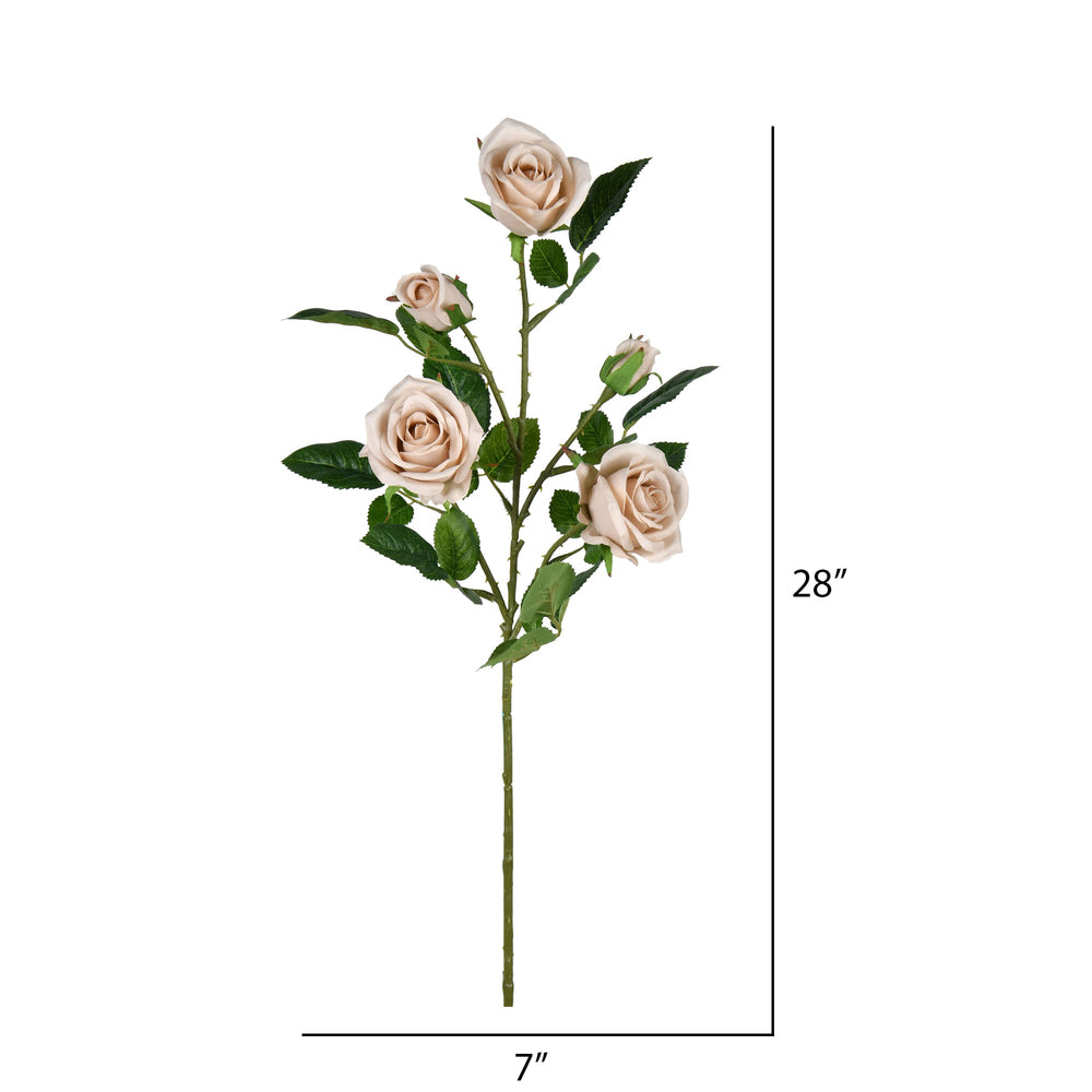 Vickerman 28'' Artificial Taupe Rose Spray. Includes 3 sprays per pack.