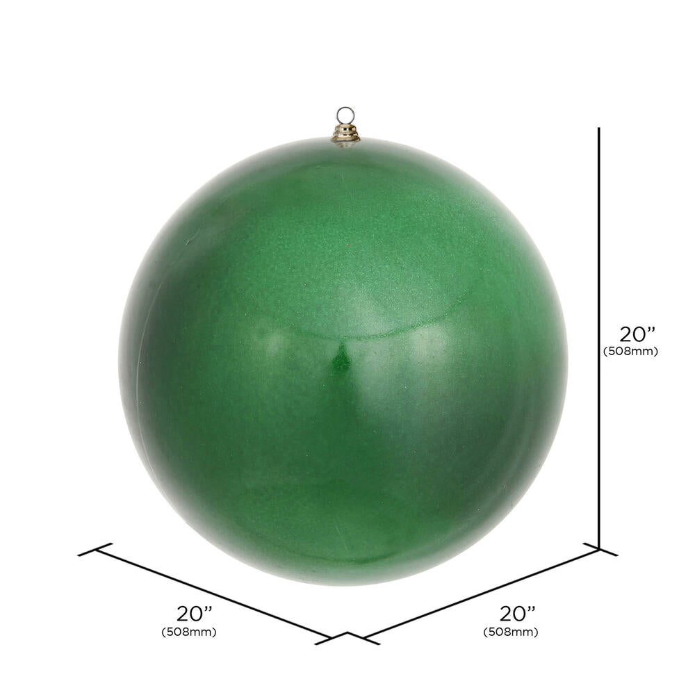 Vickerman 20" Giant Emerald Ornament. UV resistant and Approved for both Indoor and Outdoor Use.