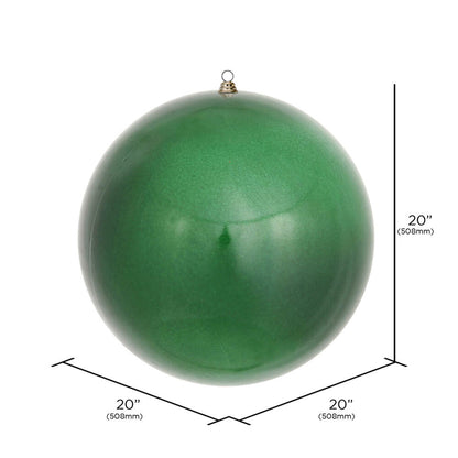 Vickerman 20" Giant Emerald Ornament. UV resistant and Approved for both Indoor and Outdoor Use.