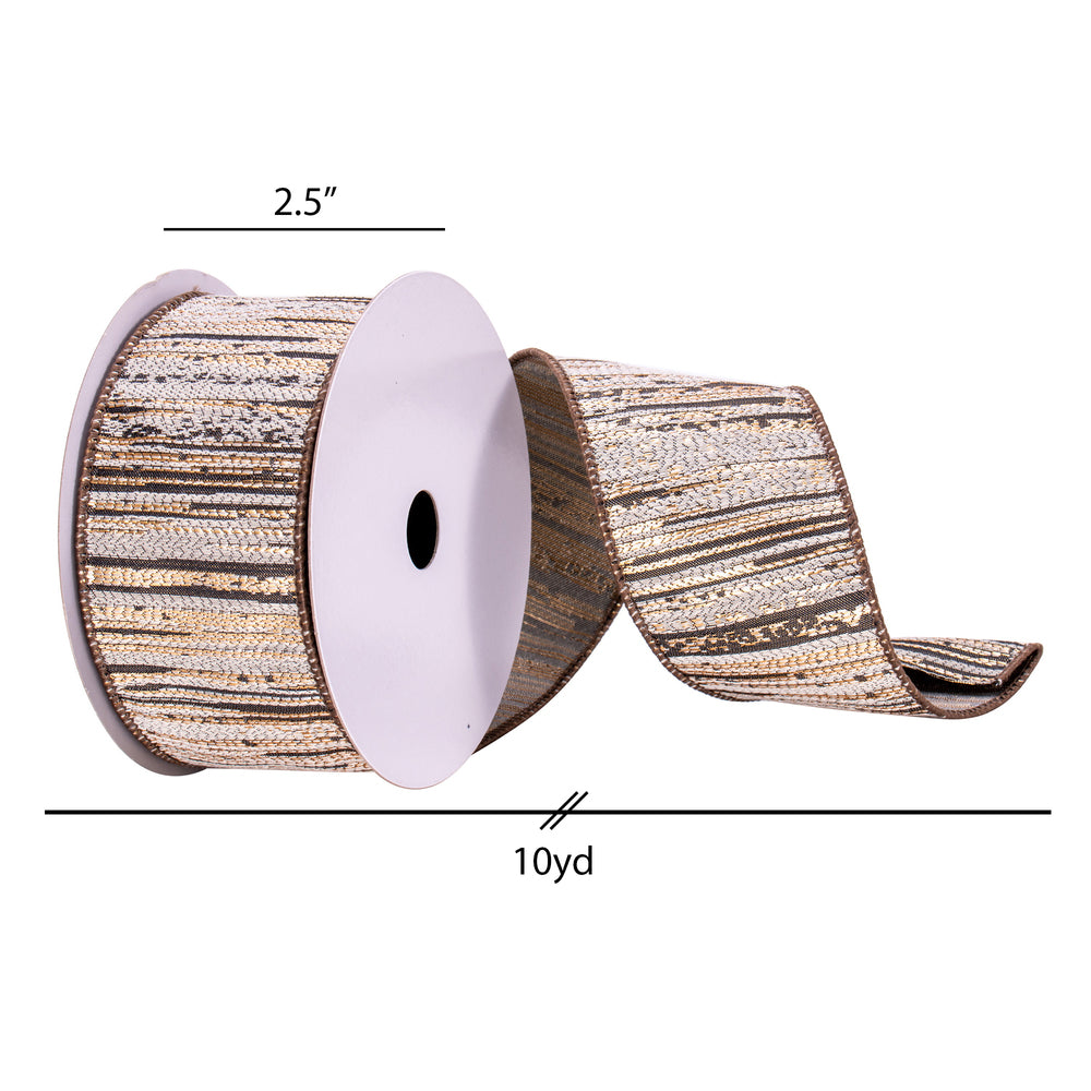 Vickerman 2.5" x 10 Yards Mocha Ribbon