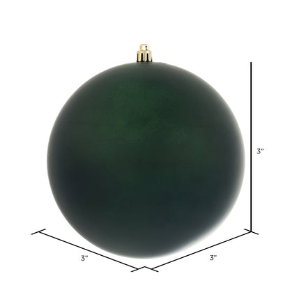 Vickerman 3" Midnight Green Matte Ball Ornament 12 per Bag