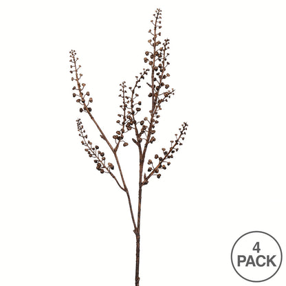 Vickerman 27" Artificial Brown Berry Spray. Includes 4 sprays per pack.