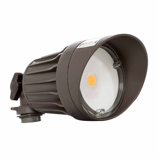 Westgate Weatherproof LED Round Flood Heads, 120V, Outdoor Lighting, 10W, 950 Lumens, 5000K, Dark Bronze Finish