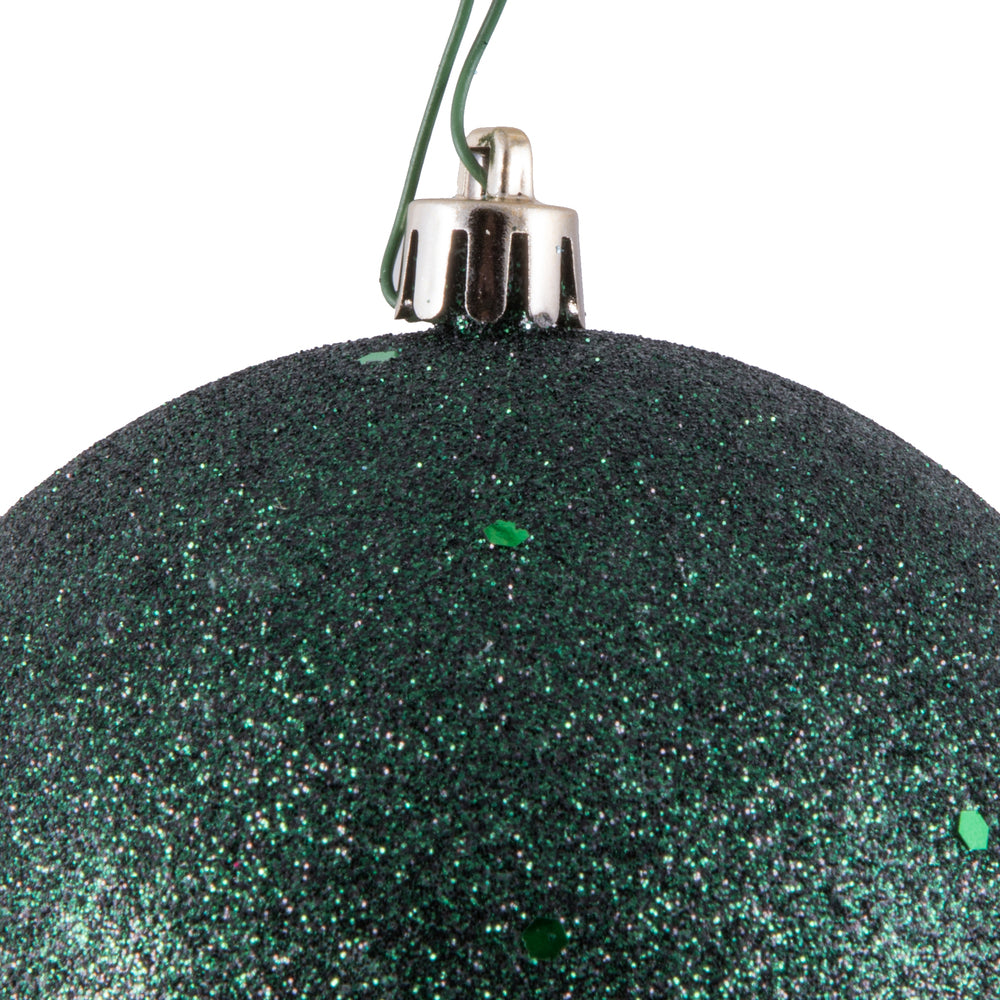 Vickerman 4" Midnight Green Sequin Ball Ornament 6 per Bag