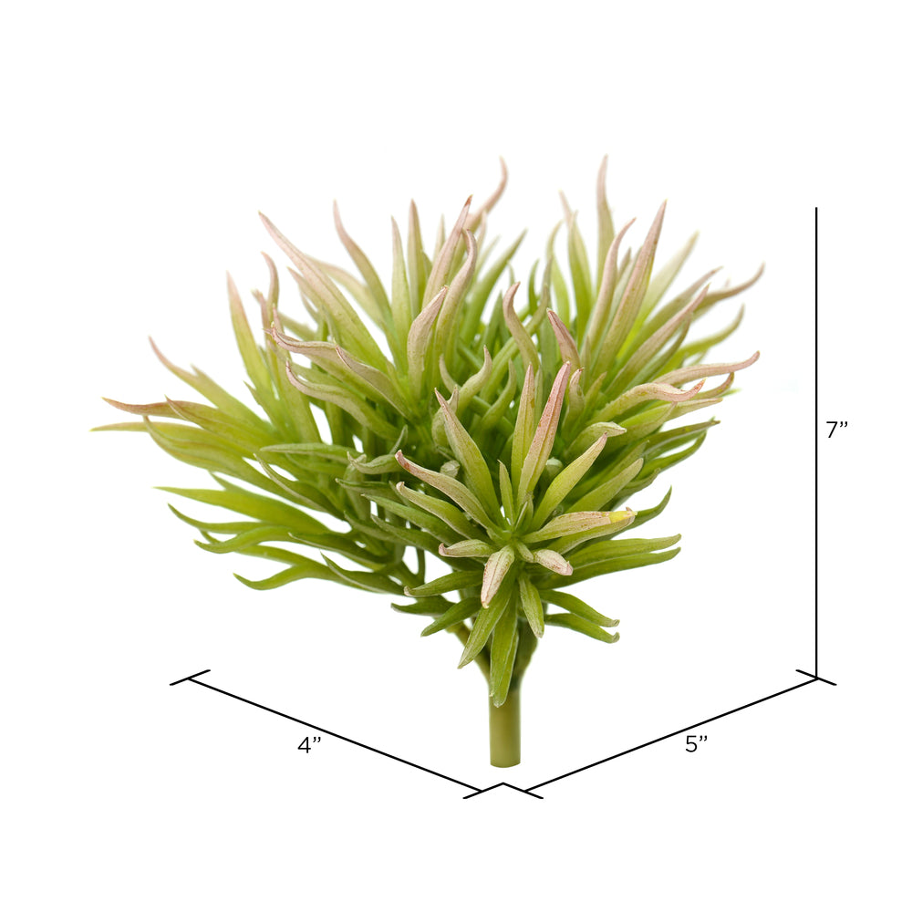 Vickerman 6.6" Artificial Green Crassula Tetragona Pick Set of 3