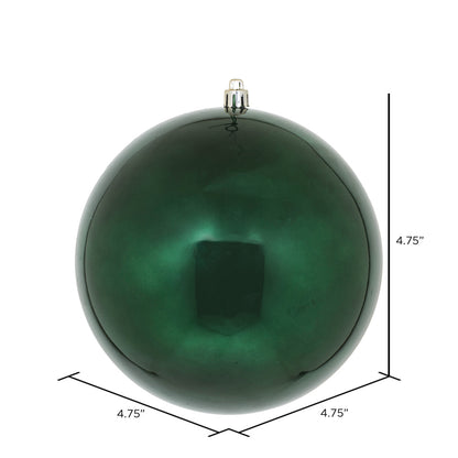 Vickerman 4.75" Midnight Green Candy Ball Ornament. 4 per bag.