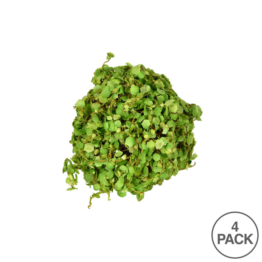 Vickerman 4'' Artificial Green Mini Leaves Ball Set of 4