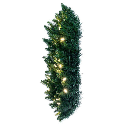 Vickerman 24" Camdon Fir Artificial Christmas Wreath with Warm White LED Mini Lights