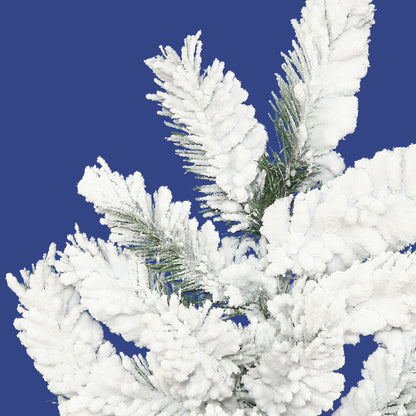 Vickerman 24" Flocked Alaskan Pine Artificial Christmas Spray. Includes 2 sprays per pack.