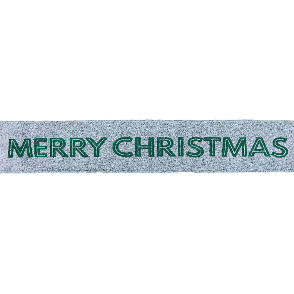 Vickerman 2.5" x 10 Yards Green "Merry Christmas" Ribbon