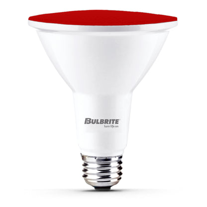 Bulbrite 772500 90-Watt Equivalent, Red Color PAR38 Weatherproof Outdoor E26 Medium Base Flood LED Light Bulb
