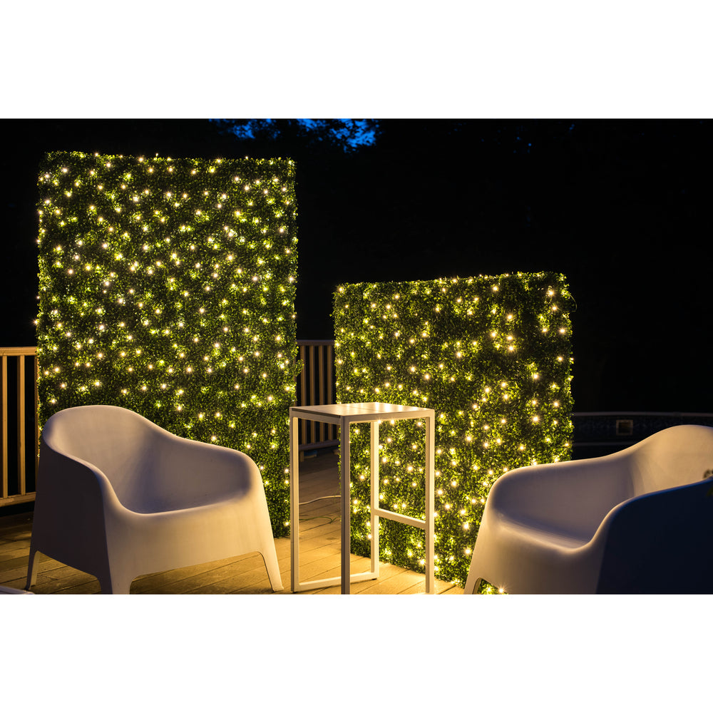 Vickerman 72"x16"x48" Artificial Boxwood Hedge With 700 Warm White LED Lghts.